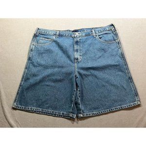 Cherokee Shorts Mens 46 Blue‎ Denim Chino Pocketed Belted Button Zip Men NWOT.